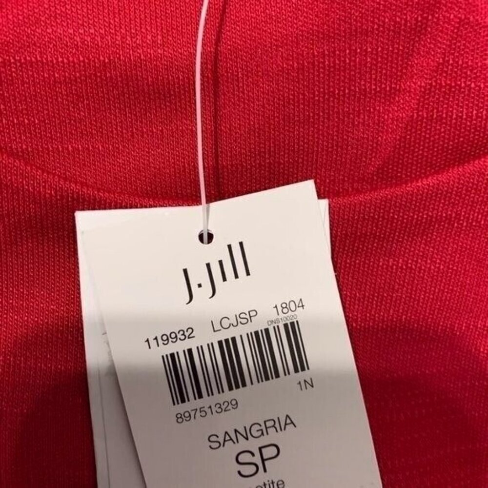 J. Jill Women’s Small Petite Shift Sangria Dress Red Minimalist Quiet Luxury - Picture 9 of 12